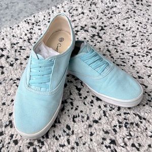 Blue sneakers